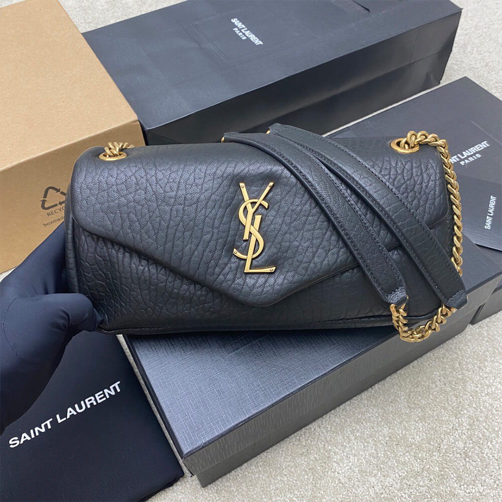 YSL calypso medium in grained lambskin
