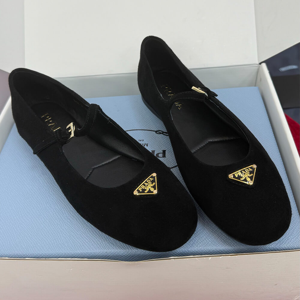 PRADA Suede ballerinas