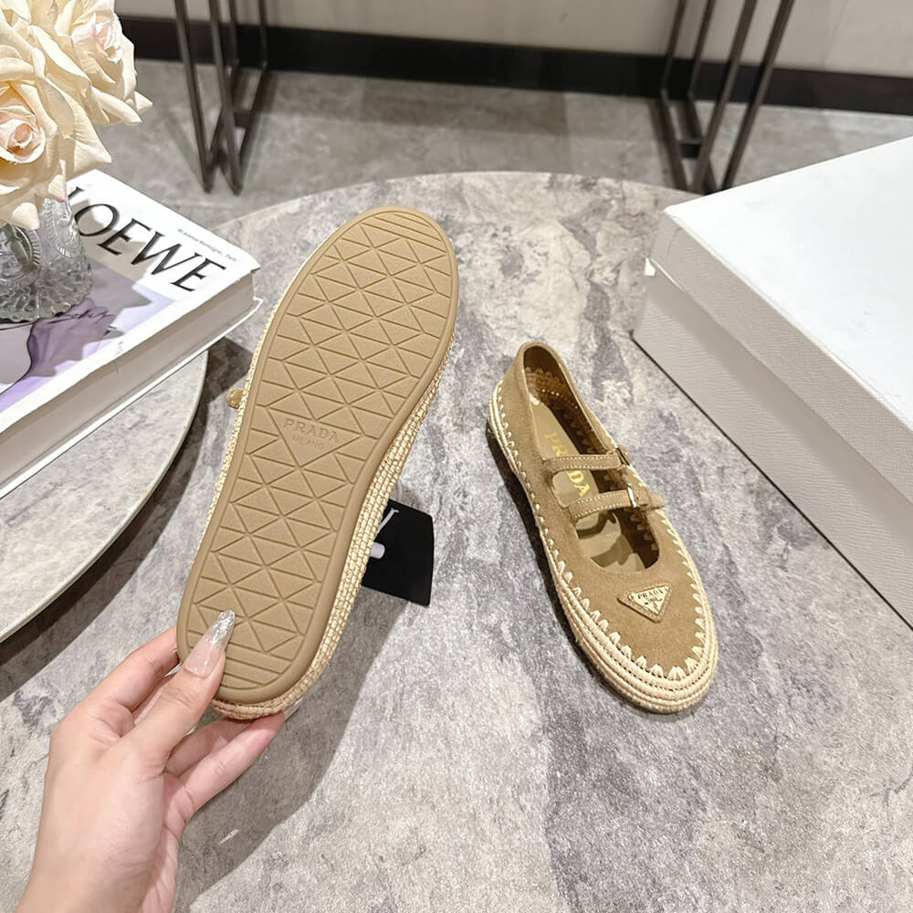 PRADA Suede ballerinas