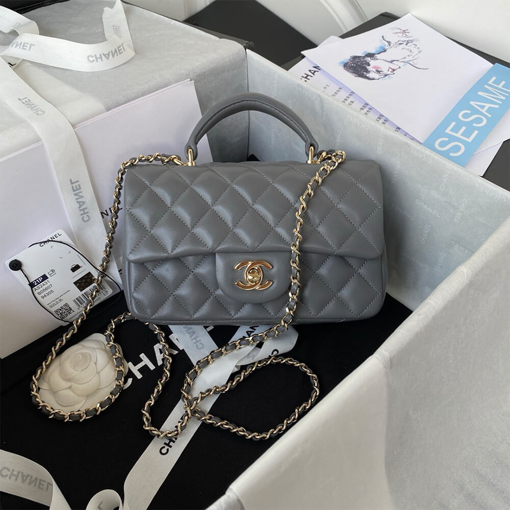 CHANEL Mini Classic Handbag With Top Handle