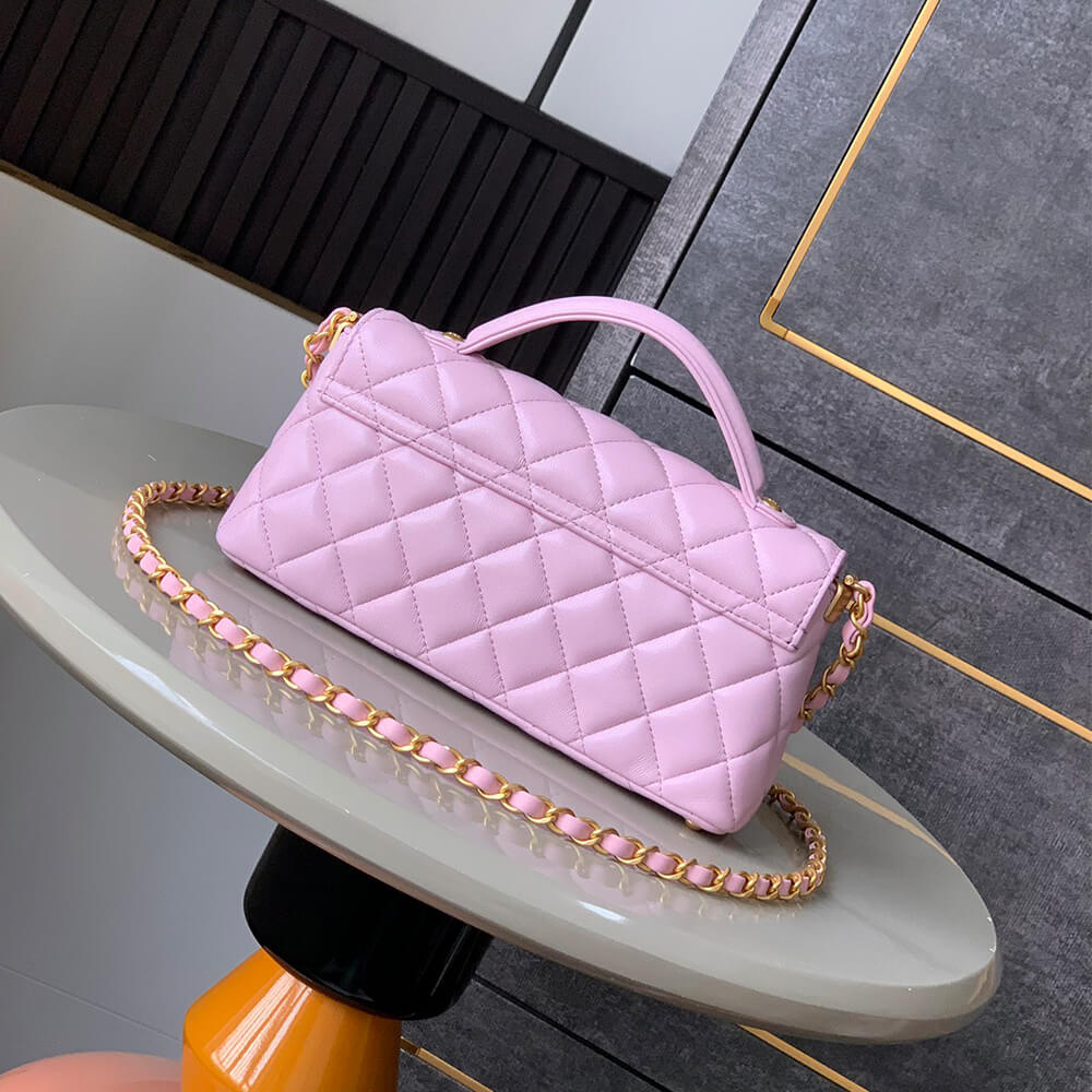CHANEL Mini Flap Bag with Top Handle(HIGH-END GRADE)