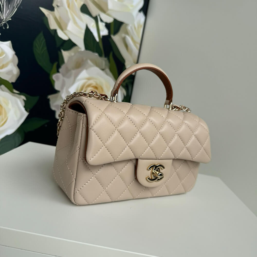CHANEL Mini Classic Handbag With Top Handle